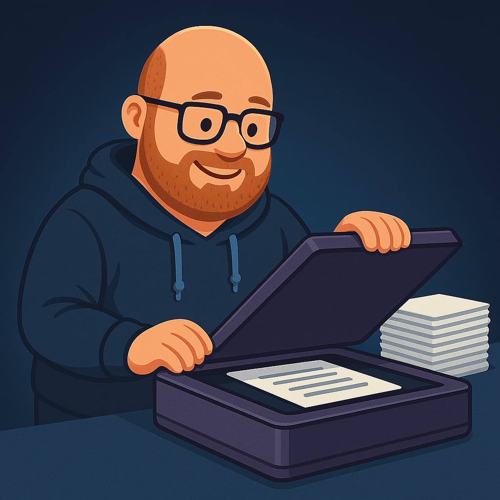 Christian scanning documents with a home scanner